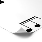 Poster Ailes de guitare électrique noir blanc turquoise i (Coin)