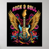 Poster Ailes de guitare Rock n Roll (Devant)