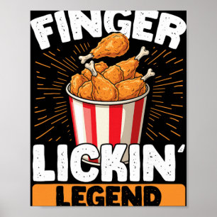 Poster Ailes de poulet légendaire Fried Chicken Finger Li