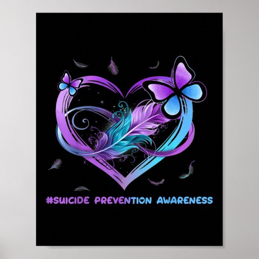 Poster Ailes de sensibilisation au suicide Ange Ruban, Su (Devant)
