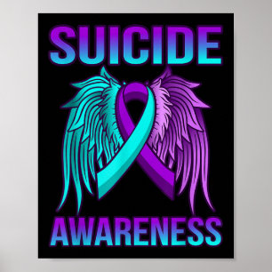 Poster Ailes de sensibilisation au suicide mignon Bon sou