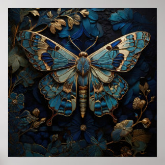 Poster Ailes Ethérées - Art numérique papillon