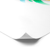 Poster Ailes fluffy arc-en-ciel (Coin)