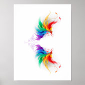 Poster Ailes fluffy arc-en-ciel (Devant)
