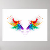 Poster Ailes fluffy arc-en-ciel (Devant)