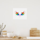 Poster Ailes fluffy arc-en-ciel (Cuisine)