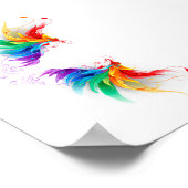 Poster Ailes fluffy arc-en-ciel (Coin)