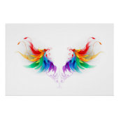 Poster Ailes fluffy arc-en-ciel (Devant)