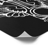 Poster ailes rétro piston vintage (Coin)