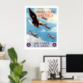 Poster Ailes sur l'Amérique — Air Corps (Bureau à domicile)