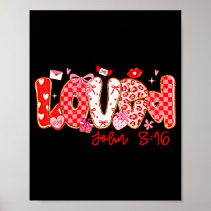 Poster Aima Jean 3 16 Cœur Saint-Valentin Arc Bible Chr