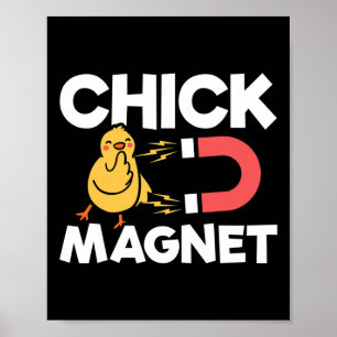 Poster Aimant à poulettes blague de Pâques amusante sur l