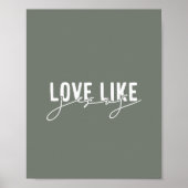 Poster Aime comme Jésus chrétien sage (Devant)