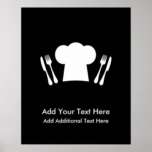 Poster Aime cuisiner cuisine ou restaurant (Devant)