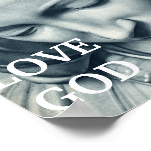 POSTER AIME DIEU ET LAISSE SA LUMIÈRE DOUCE ÊTRE TON GUID (Coin)