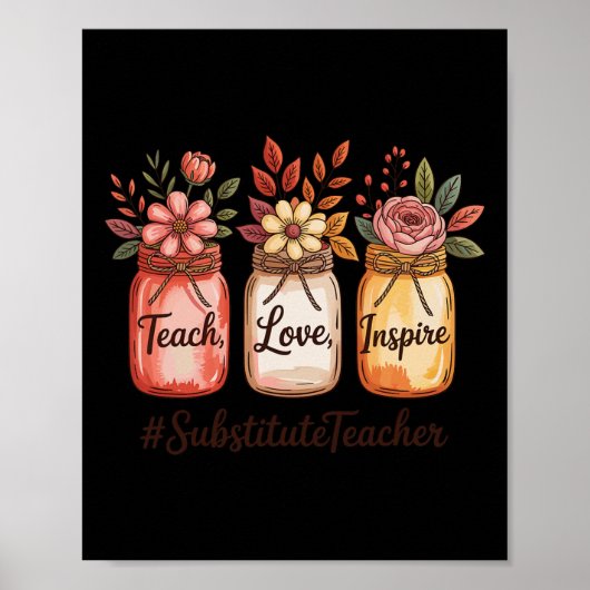 Poster Aime Inspirer Enseigne Pot Retour à l'école Rempla (Devant)