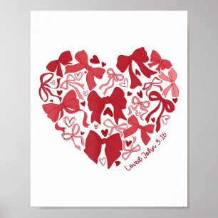 Poster Aimé Jean 3 16 Bow Valentine Bible chrétienne Vers