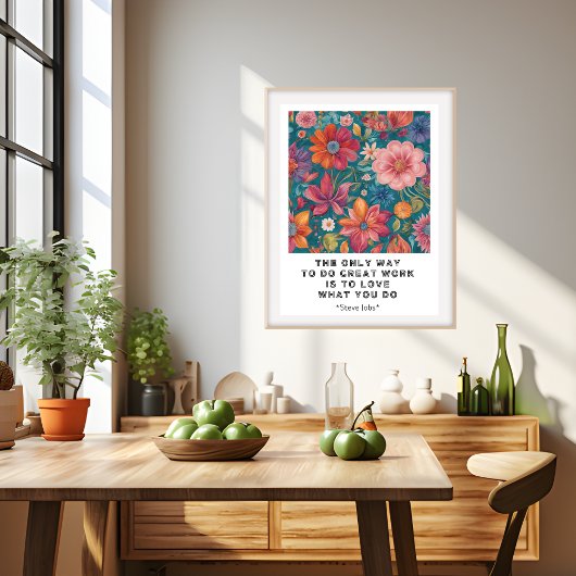 Poster Aimer ce que vous faites Sagesse Motivational Post