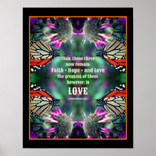 Poster Aimer Citation Monarque Papillon Inspirational