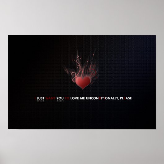 Poster Aimer Imprimer sans condition (Devant)