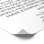 Poster Aimer la Bible Verse de Jean 3:16 (Coin)