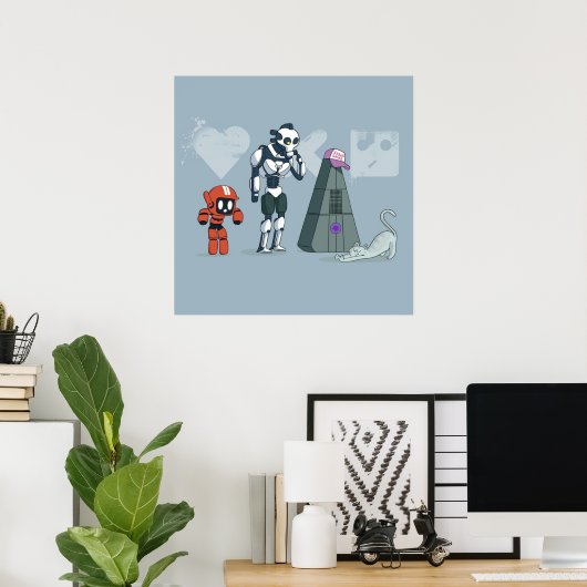 Poster Aimer la mort et les robots Trois robots (Bureau à domicile)