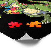 Poster Aimer L'Autisme T Rex Dinosaur Rawrsomement Différ (Coin)