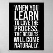 Poster Aimer Le Processus - Succès Hustle Gym Motivationn (Devant)