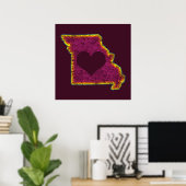 Poster aimer misouri grunge (Bureau à domicile)