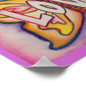 Poster Aimer Mot rose Papillon Artwork Imprimantes (Coin)