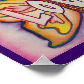 Poster Aimer Mot rose Papillon Artwork Imprimantes (Coin)