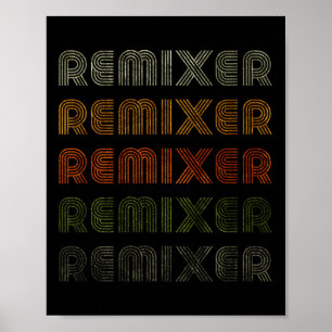 Poster Aimer Remixer Coeur Tee Grunge Style Vintage Noir