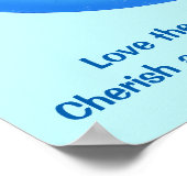 Poster Aimer, sauver, protéger la Terre pour toujours Poè (Coin)