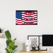 Poster Aimer son pays, pas le président (Bureau à domicile)