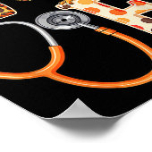 Poster Aimer Turquie Thanksgiving Nurse Life Scrub d'auto (Coin)