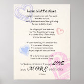 Poster "Aimer un peu plus" Poème Inspirationnel Moyen (Devant)