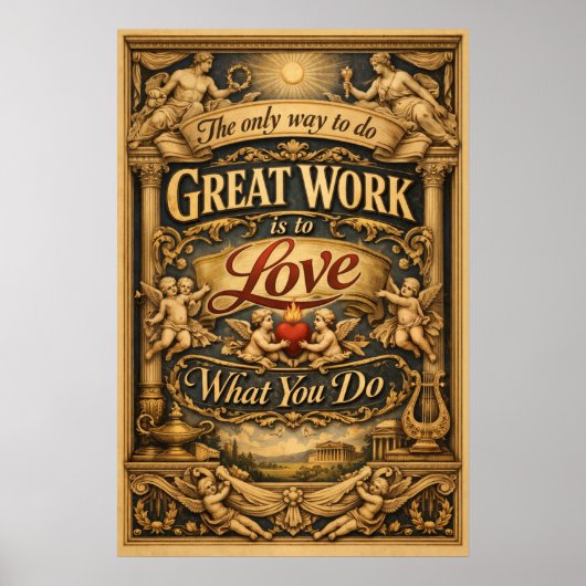 Poster Aimez ce que vous faites Renaissance Typographie A (Devant)