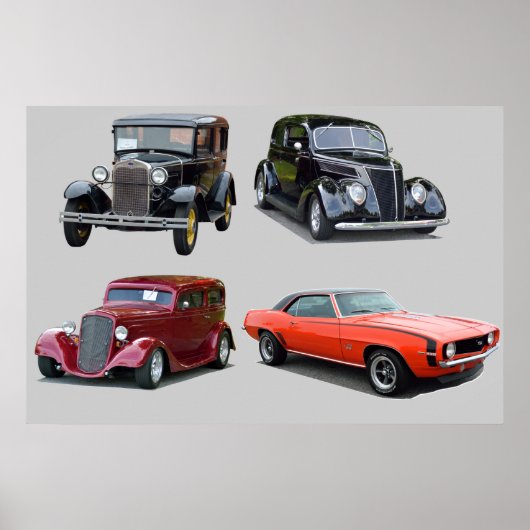 Poster Aimez Ces Vielles Voitures Classiques (Devant)