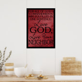 Poster Aimez Dieu Aimez vos voisins Galates (Cuisine)