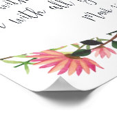 Poster Aimez le Seigneur votre Dieu Floral (Coin)