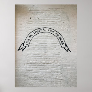 Poster Aimez-moi tendre amour mes chers citations murales