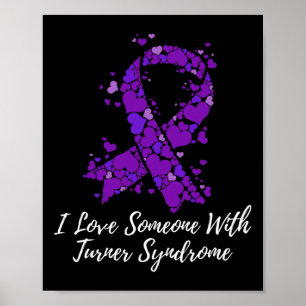 Poster Aimez quelqu'un avec la sensibilisation au syndrom