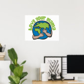 Poster Aimez votre maman Planète Terre Pensez Green Éco D (Bureau à domicile)