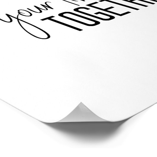 Poster Aimez votre temps ensemble Script Lettrage moderne (Coin)