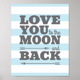 Poster Aimez-vous à la lune et l'affiche de la pépinière