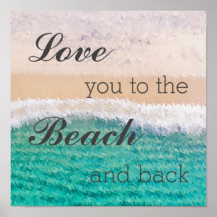 Poster Aimez-vous à la plage et à l'affiche arrière