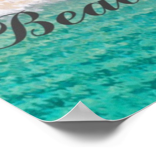 Poster Aimez-Vous À La Plage Et À L'Arrière-Plan (Coin)