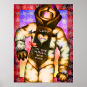 Poster Aimez-vous à l'astronaute de la Lune Dessiner l'es (Devant)