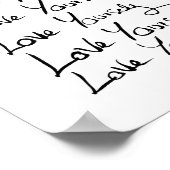 Poster Aimez-vous ! Citation calligraphie motivationnelle (Coin)