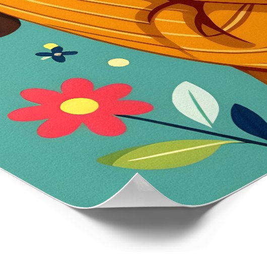 Poster Aimez-vous | Fille se serrant la ceinture (Coin)